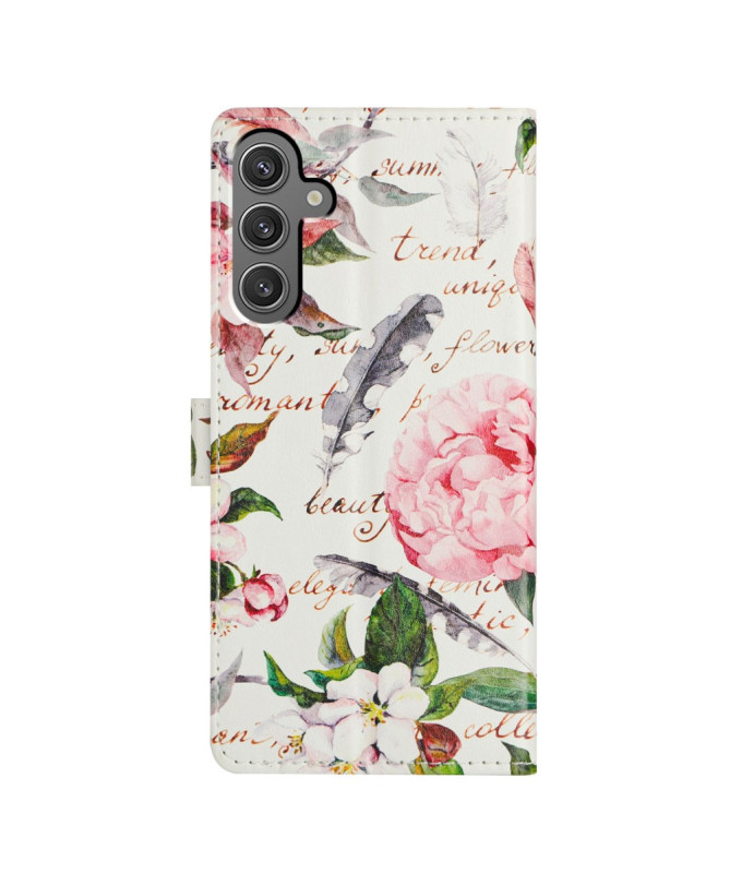 Housse Samsung Galaxy S25 FE Fleurs et Écrits