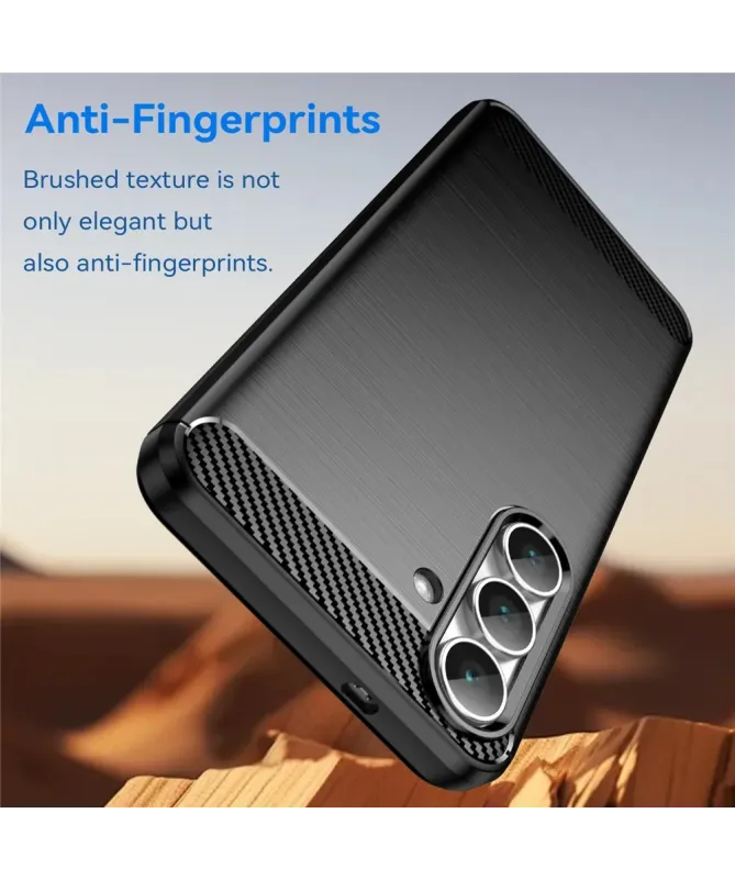 Coque Samsung Galaxy S25 FE flexible effet brossé