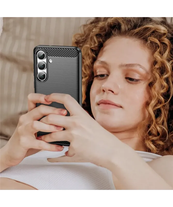 Coque Samsung Galaxy S25 FE flexible effet brossé