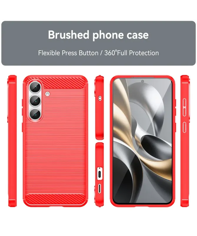 Coque Samsung Galaxy S25 FE flexible effet brossé