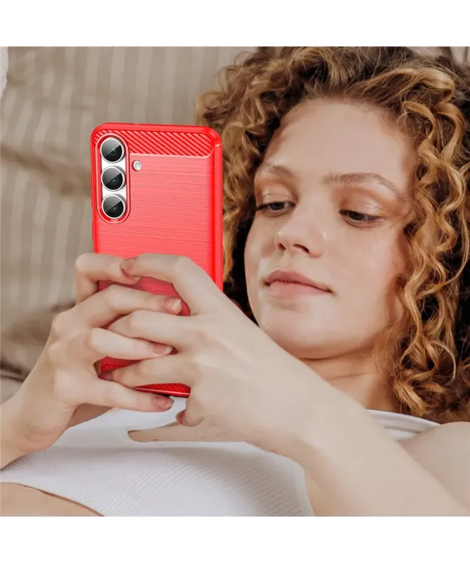 Coque Samsung Galaxy S25 FE flexible effet brossé