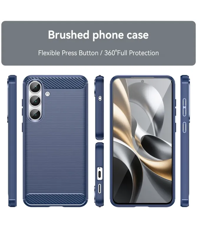 Coque Samsung Galaxy S25 FE flexible effet brossé