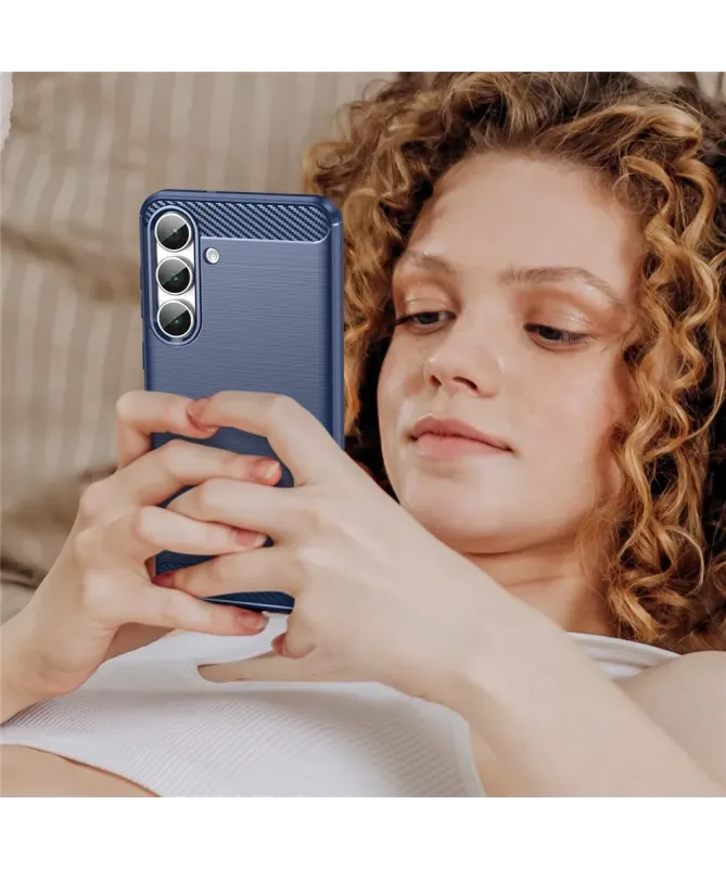 Coque Samsung Galaxy S25 FE flexible effet brossé