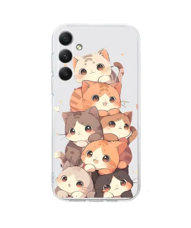 Coque Samsung Galaxy S25 FE Petits Chats Empilés