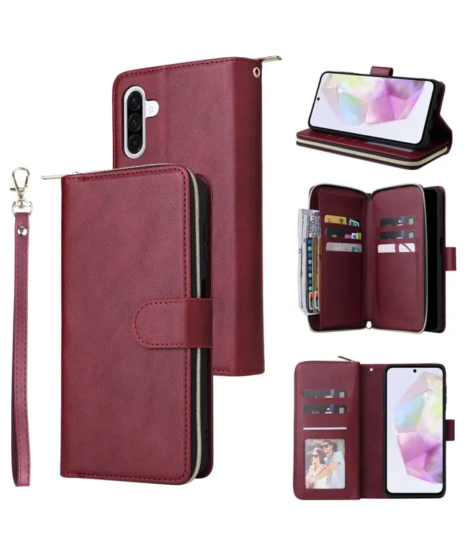Housse Samsung Galaxy S25 FE Portefeuille Grande Capacité à Zip