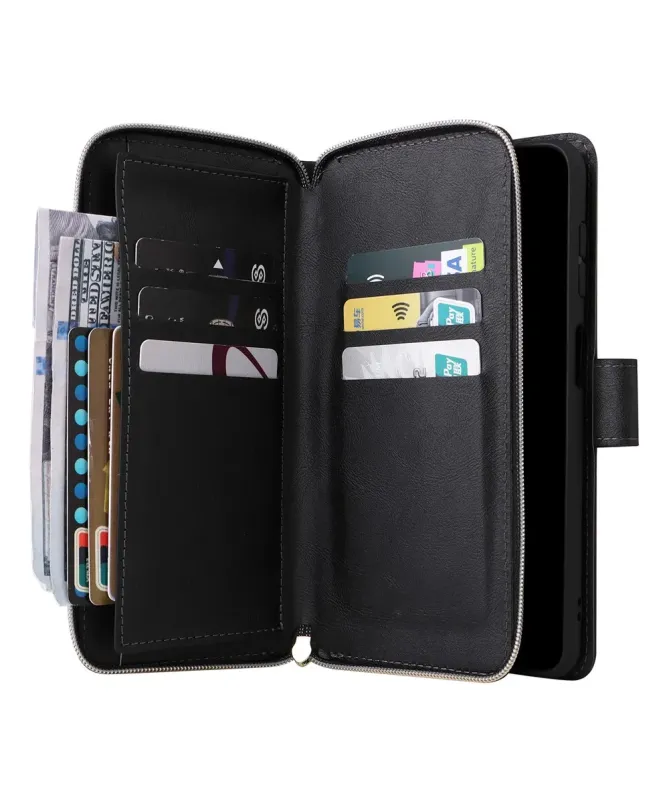 Housse Samsung Galaxy S25 FE Portefeuille Grande Capacité à Zip