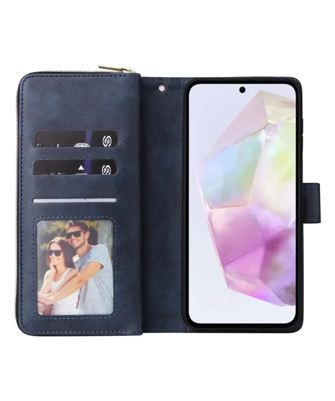 Housse Samsung Galaxy S25 FE Portefeuille Grande Capacité à Zip