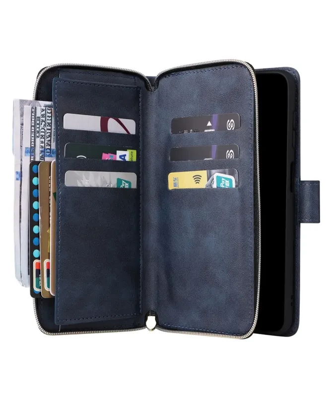 Housse Samsung Galaxy S25 FE Portefeuille Grande Capacité à Zip