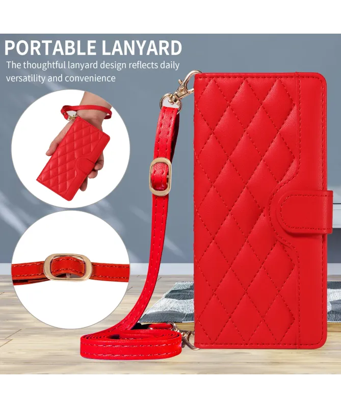 Housse Samsung Galaxy S25 FE Portefeuille avec Bandoulière