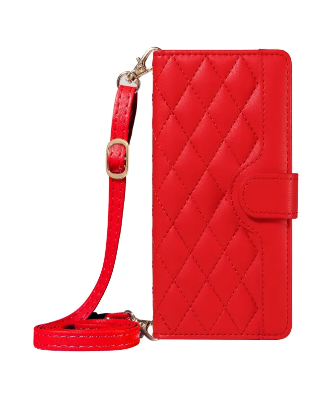Housse Samsung Galaxy S25 FE Portefeuille avec Bandoulière
