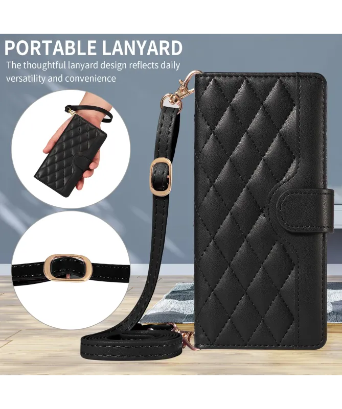 Housse Samsung Galaxy S25 FE Portefeuille avec Bandoulière