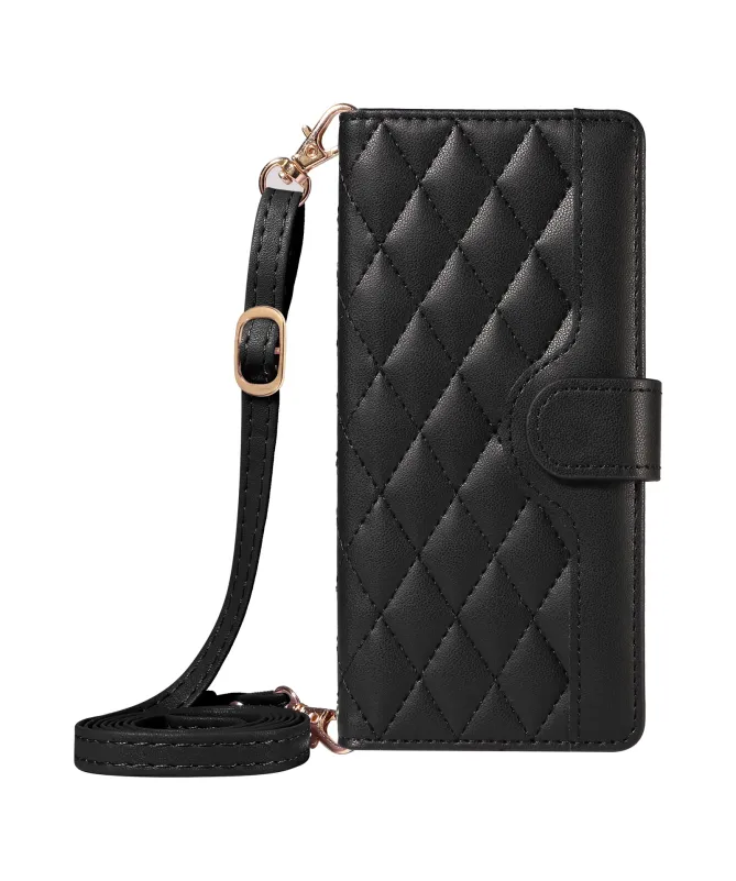 Housse Samsung Galaxy S25 FE Portefeuille avec Bandoulière