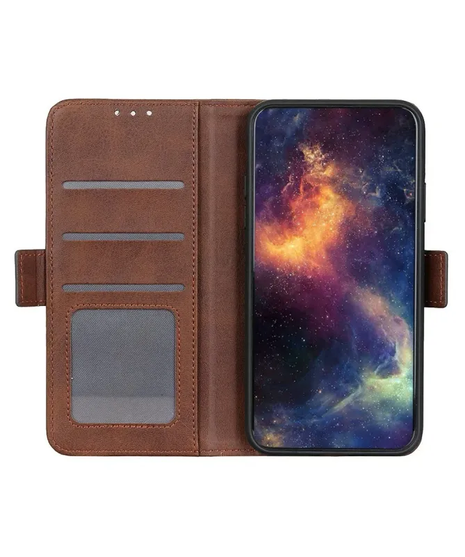 Étui Samsung Galaxy S25 FE portefeuille revêtement simili cuir mat