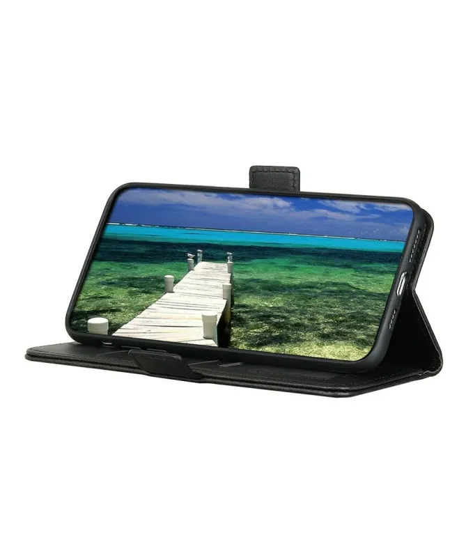 Étui Samsung Galaxy S25 FE portefeuille revêtement simili cuir mat