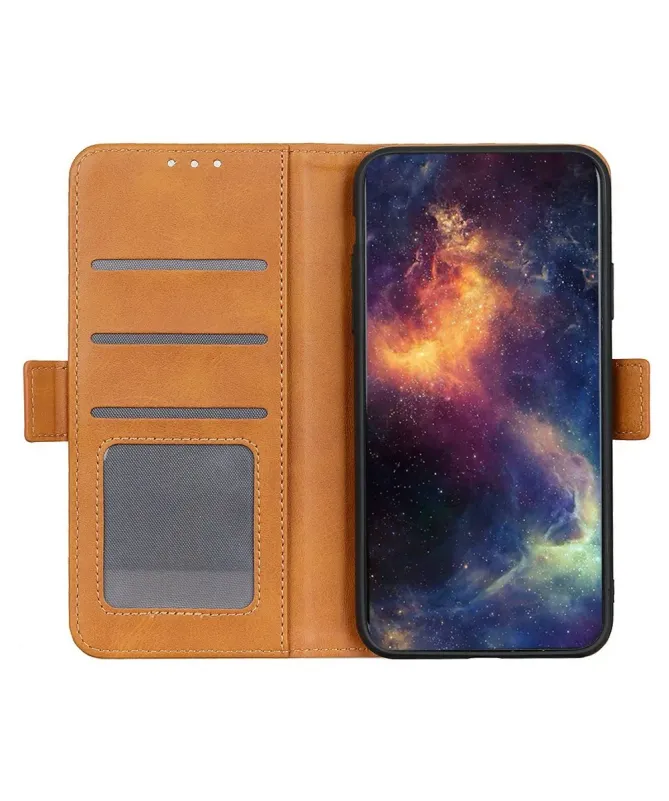 Étui Samsung Galaxy S25 FE portefeuille revêtement simili cuir mat