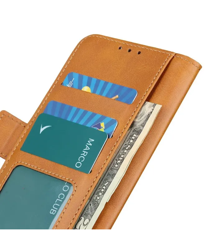 Étui Samsung Galaxy S25 FE portefeuille revêtement simili cuir mat