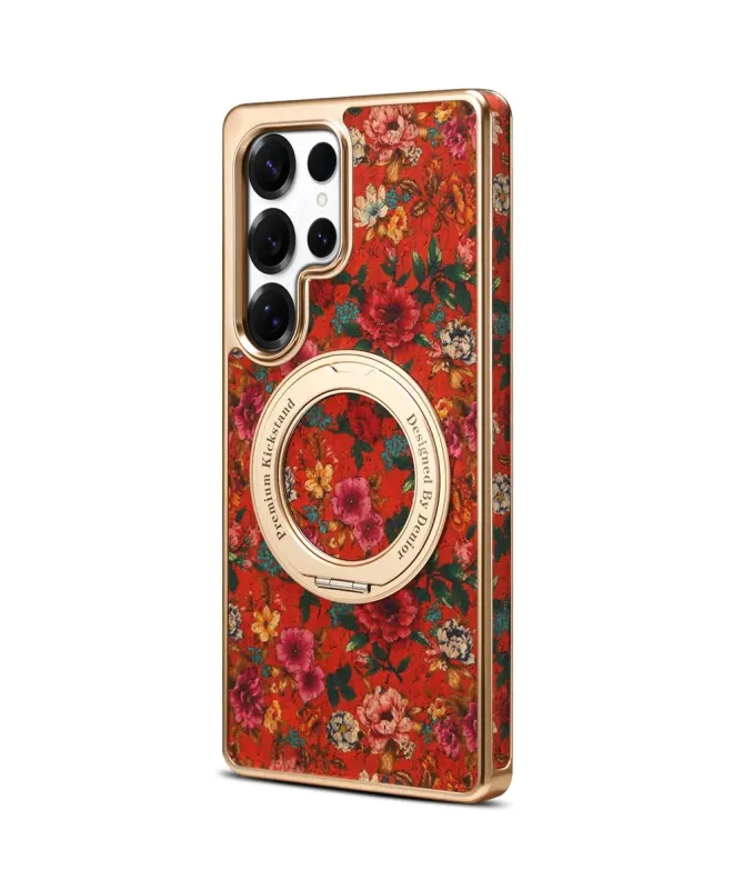Coque Samsung Galaxy S25 Ultra Bouquet Écarlate avec Anneau-Support Do