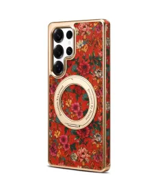 Coque Samsung Galaxy S25 Ultra Bouquet Écarlate avec Anneau-Support Do