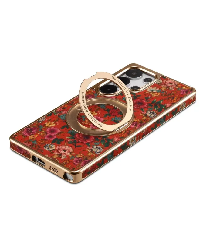 Coque Samsung Galaxy S25 Ultra Bouquet Écarlate avec Anneau-Support Do
