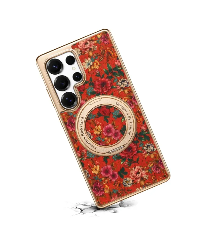 Coque Samsung Galaxy S25 Ultra Bouquet Écarlate avec Anneau-Support Do