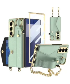 Coque Samsung Galaxy Z Fold 7 Porte-Carte avec Bandoulière et Béquille