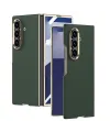 Coque Samsung Galaxy Z Fold 7 Effet Cuir avec Contour Métallisé