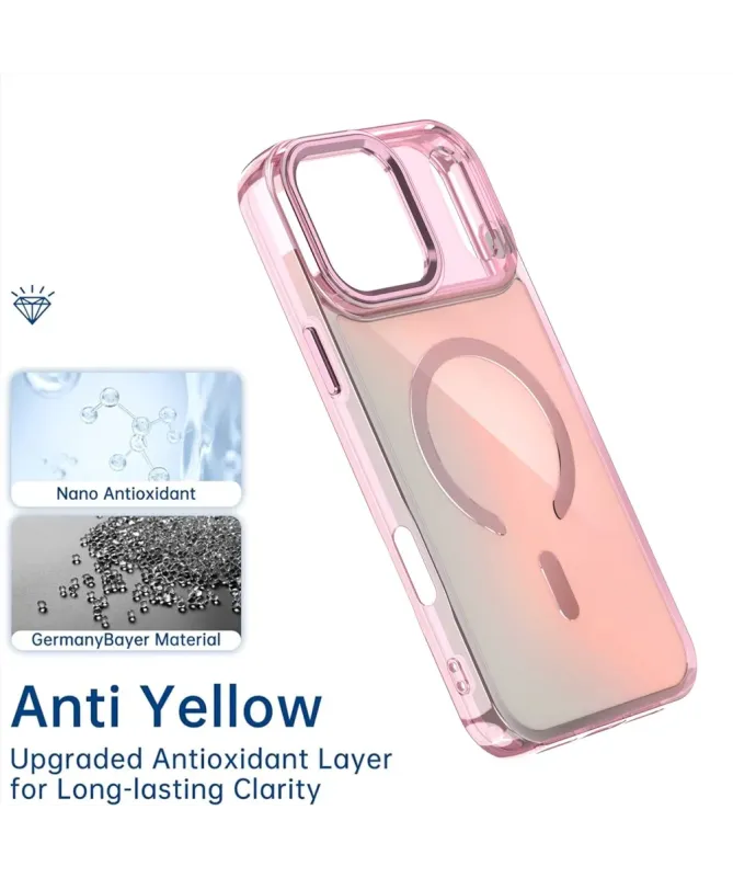 Coque iPhone 17 Pro Max Irisé MagSafe avec Support Caméra