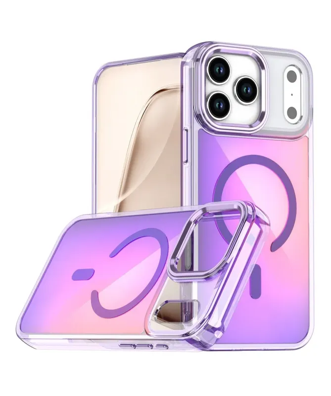 Coque iPhone 17 Pro Max Irisé MagSafe avec Support Caméra