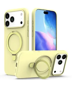 Coque iPhone 17 Pro Max Silicone MagSafe avec Anneau-Support