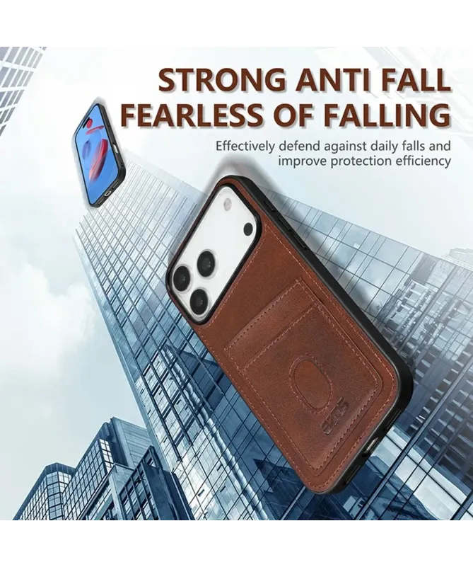 Coque iPhone 17 Pro Max Porte-Carte Effet Cuir