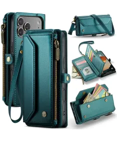 Housse iPhone 17 Pro Max Multi-compartiments avec Bandoulière