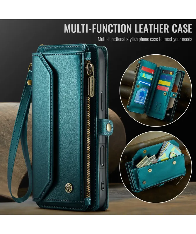 Housse iPhone 17 Pro Max Multi-compartiments avec Bandoulière