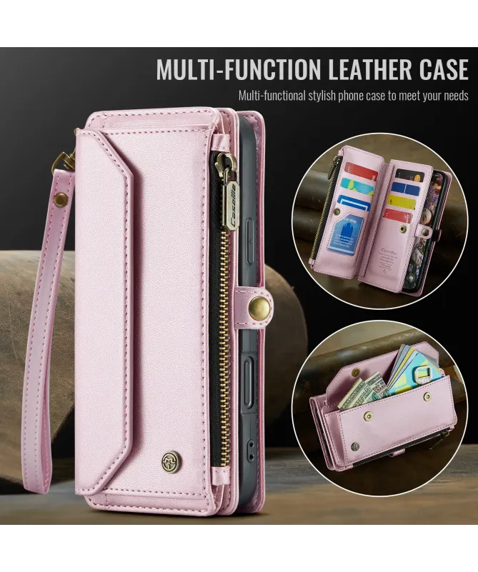 Housse iPhone 17 Pro Max Multi-compartiments avec Bandoulière