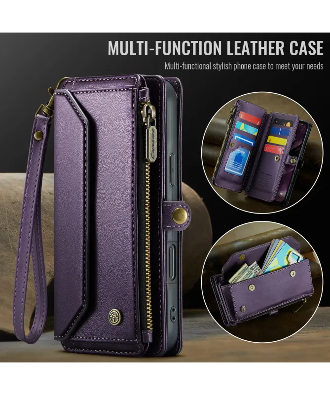 Housse iPhone 17 Pro Max Multi-compartiments avec Bandoulière