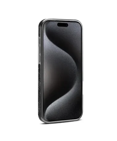 Coque iPhone 17 Pro Max Cuir Véritable MagSafe avec Anneau-Support