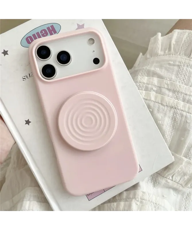 Coque iPhone 17 Pro Max Silicone avec Support Rétractable