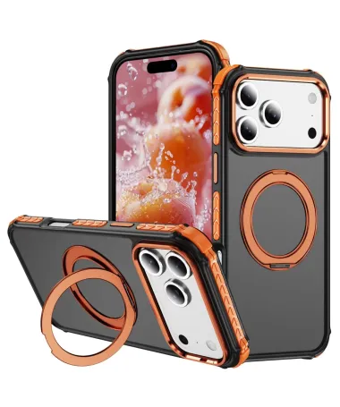 Coque iPhone 17 Pro Max Antichoc MagSafe avec Anneau-Support