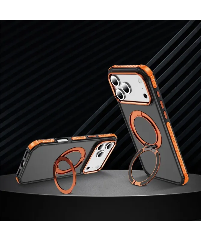 Coque iPhone 17 Pro Max Antichoc MagSafe avec Anneau-Support