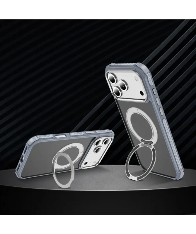 Coque iPhone 17 Pro Max Antichoc MagSafe avec Anneau-Support