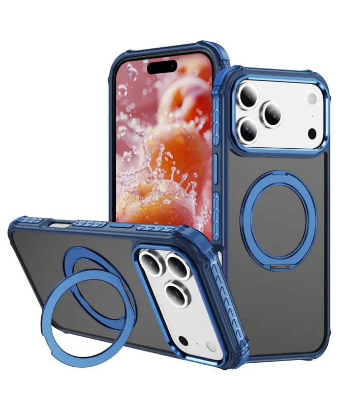 Coque iPhone 17 Pro Max Antichoc MagSafe avec Anneau-Support