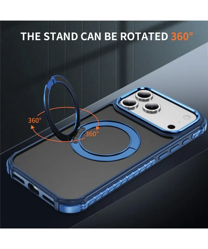 Coque iPhone 17 Pro Max Antichoc MagSafe avec Anneau-Support