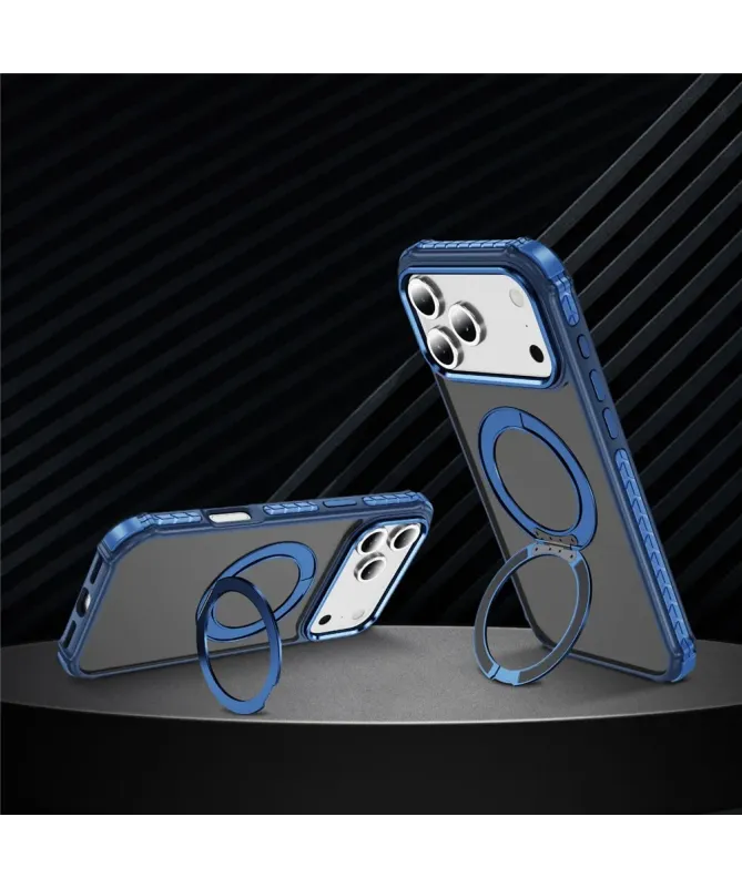 Coque iPhone 17 Pro Max Antichoc MagSafe avec Anneau-Support
