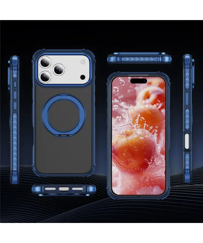 Coque iPhone 17 Pro Max Antichoc MagSafe avec Anneau-Support