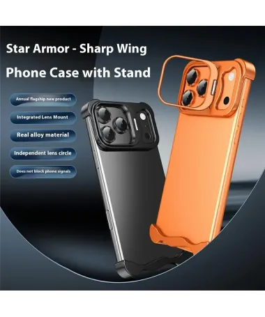 Coque iPhone 17 Pro Max Métallique avec Support Caméra