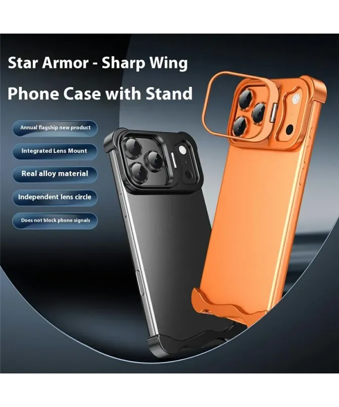 Coque iPhone 17 Pro Max Métallique avec Support Caméra