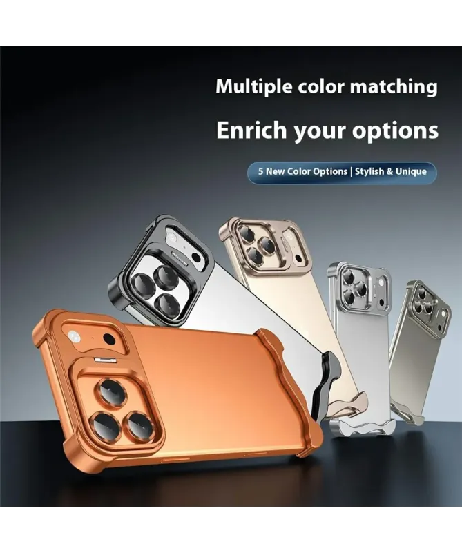 Coque iPhone 17 Pro Max Métallique avec Support Caméra