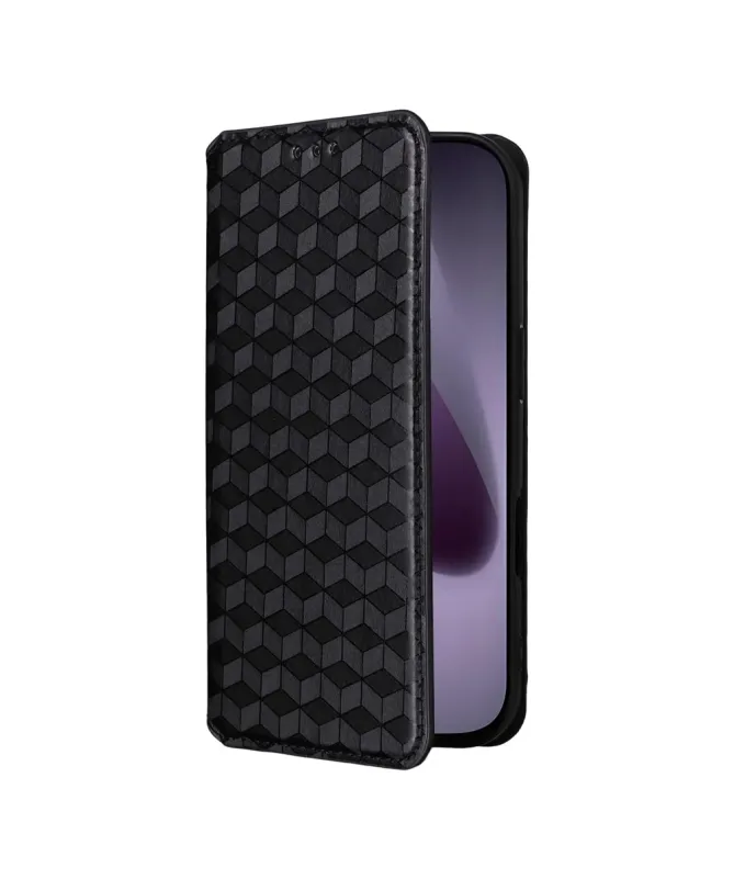 Flip Cover iPhone 17 Pro Max Design Géométrie Noir