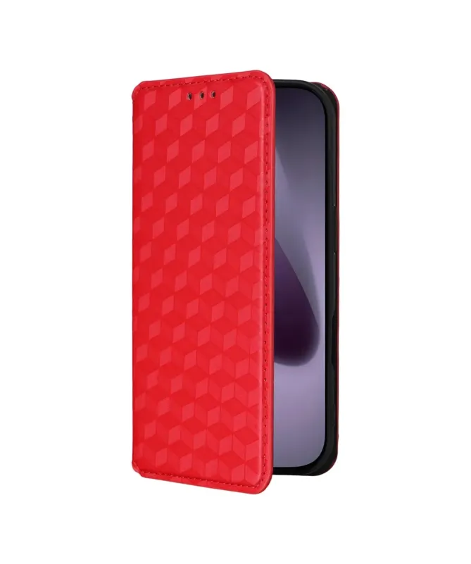 Housse Portefeuille iPhone 17 Pro Max Motif Géométrique 3D