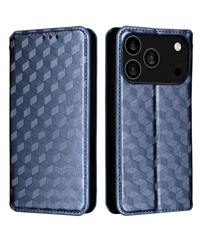 Housse Portefeuille iPhone 17 Pro Max Motif Géométrique 3D