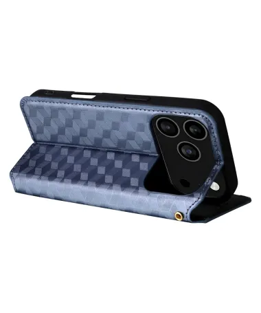 Flip Cover iPhone 17 Pro Max Design Géométrie Bleu marine - photo 12